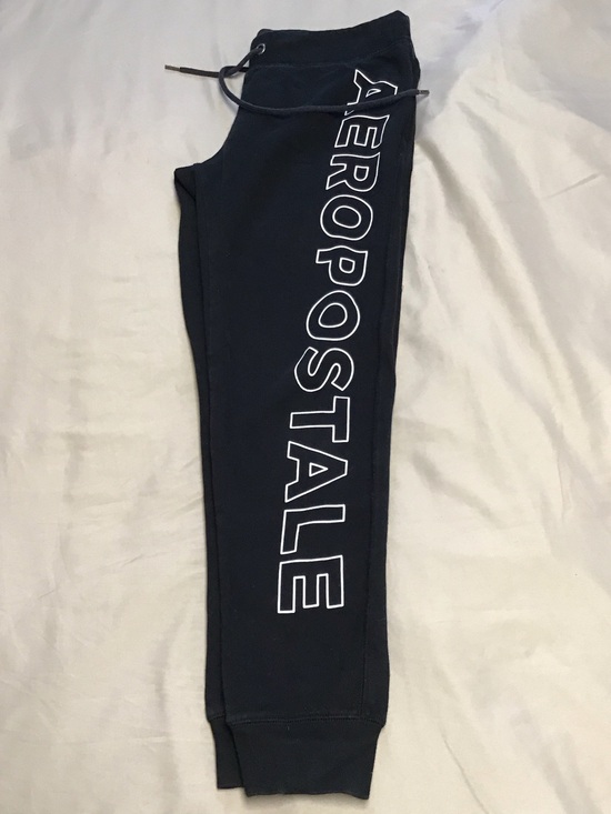 Aeropostale Pants - Aeropostale Black Joggers with White Logo